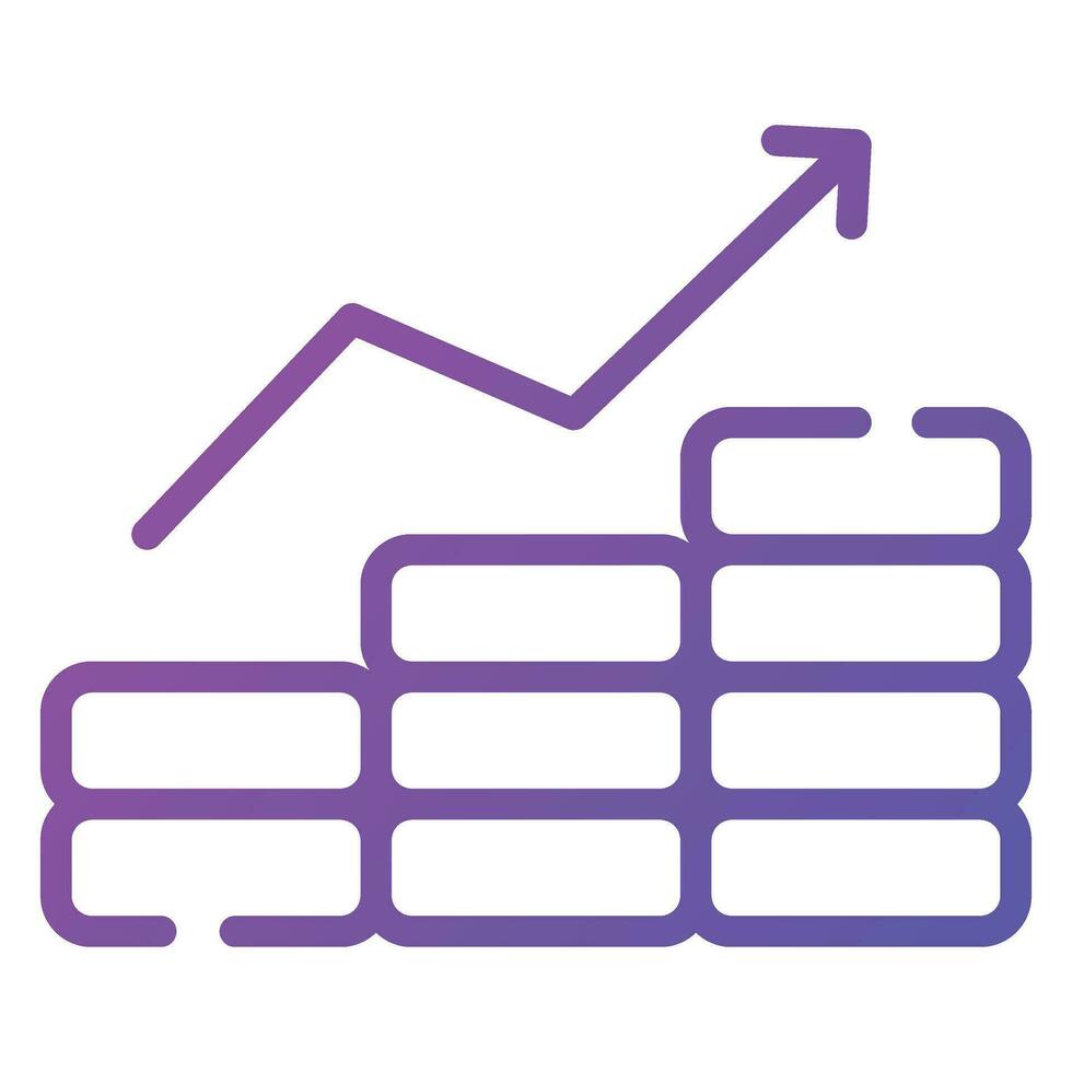 Creatively designed icon of money growth, trendy icon of business growth vector