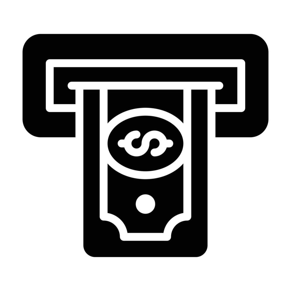 An icon design of instant banking, flat vector of cash dispenser, atm machine