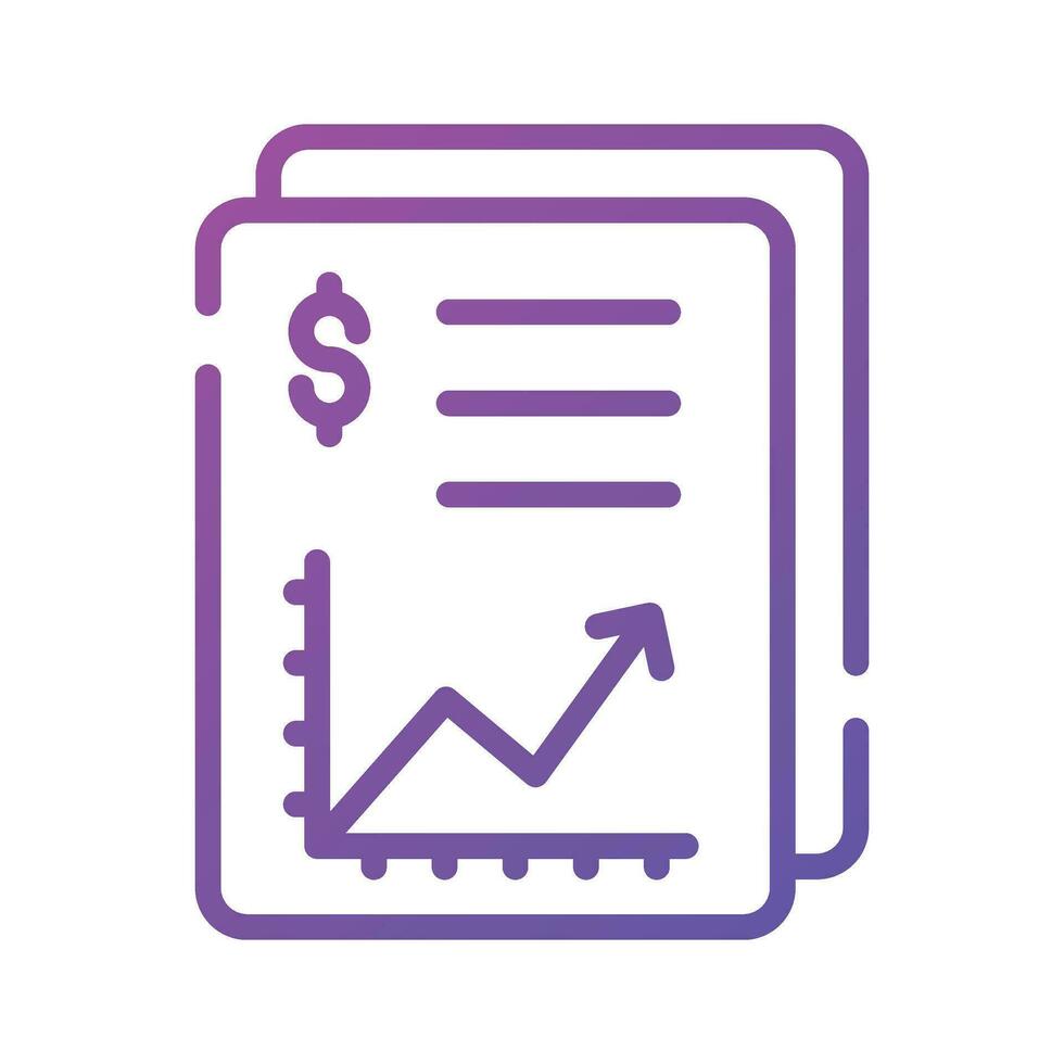 Communicate your business performance with our professional Financial report icon, premium vector