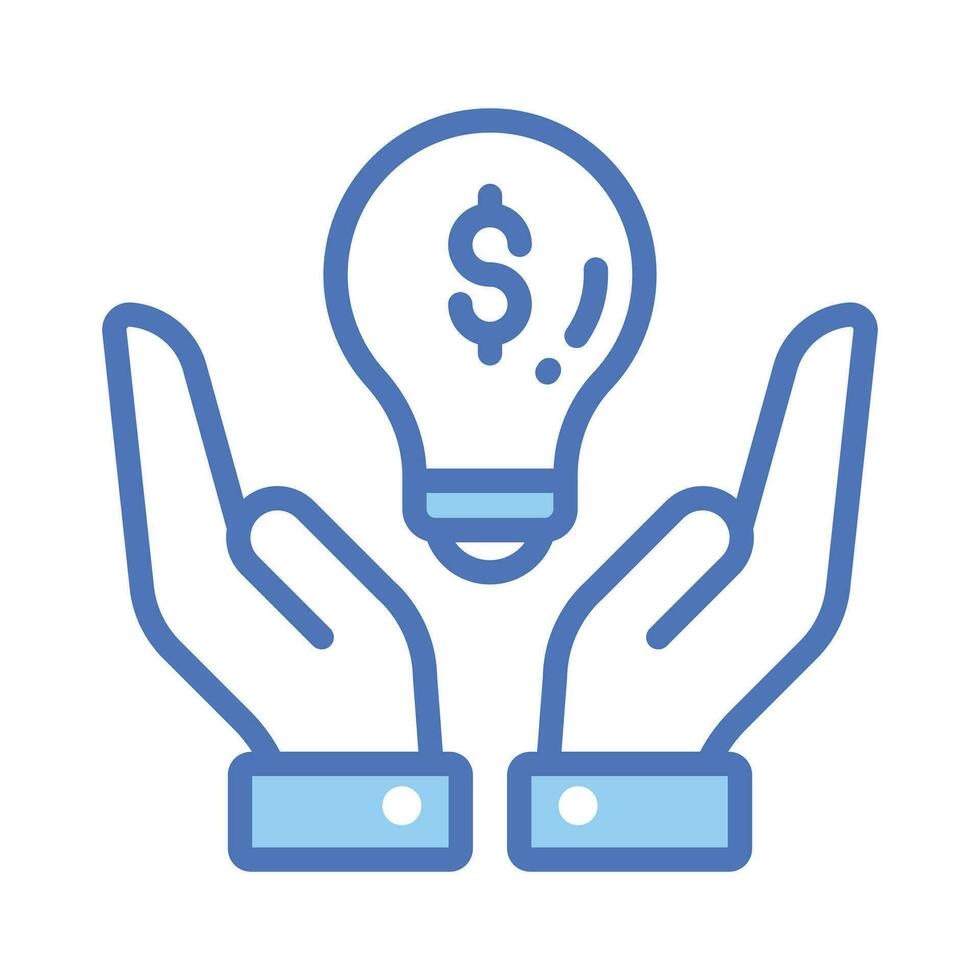 Dollar inside bulb depicting innovative idea, financial idea icon design vector