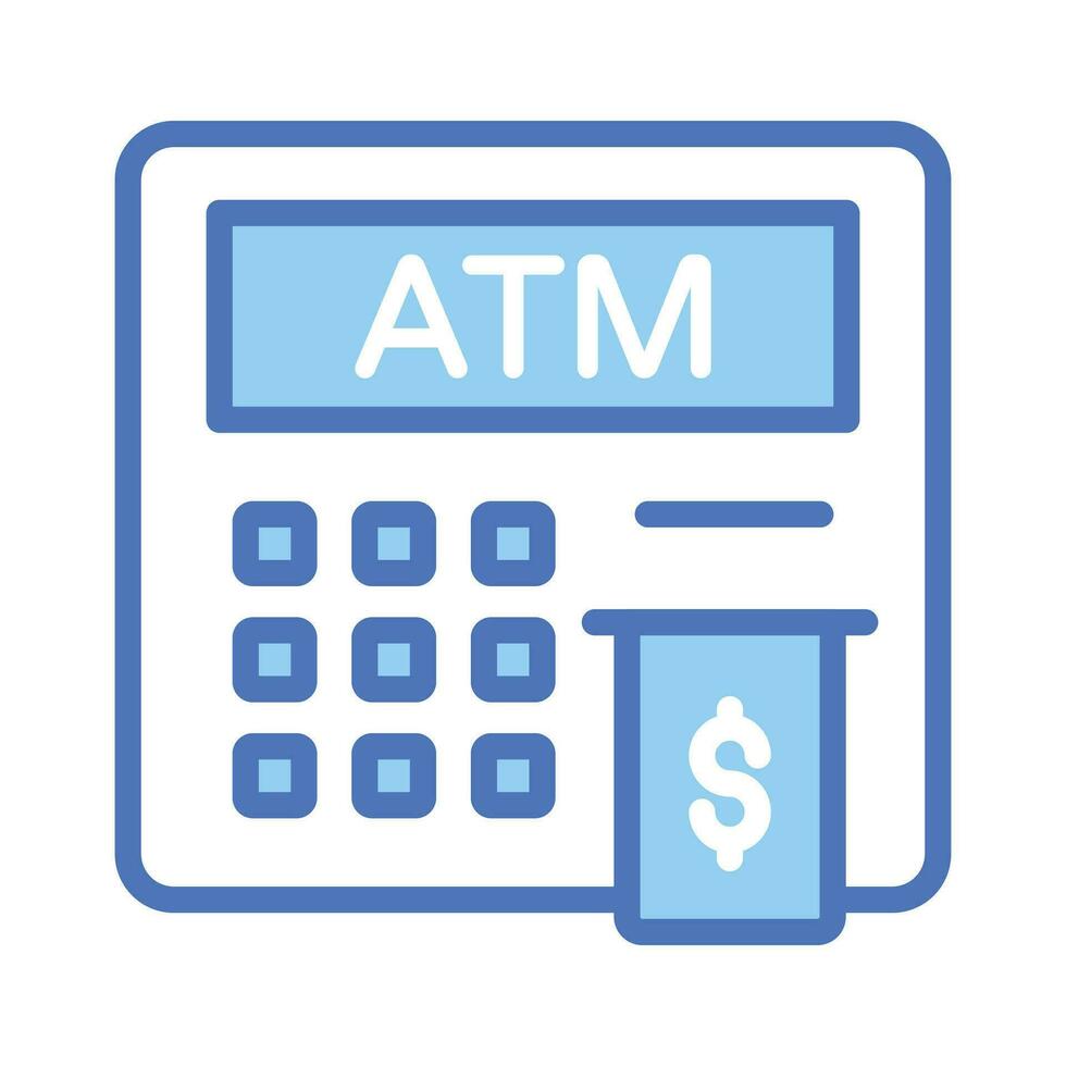 An icon design of instant banking, flat vector of cash dispenser, atm machine