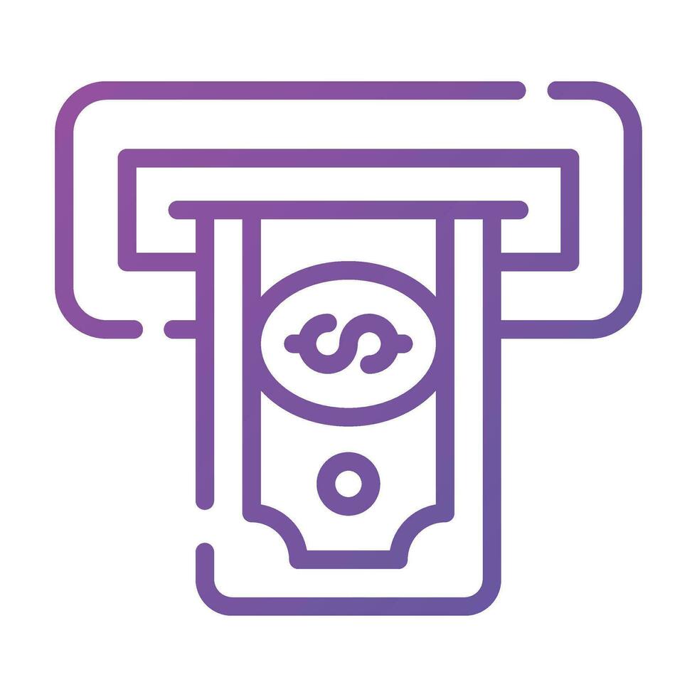 An icon design of instant banking, flat vector of cash dispenser, atm machine