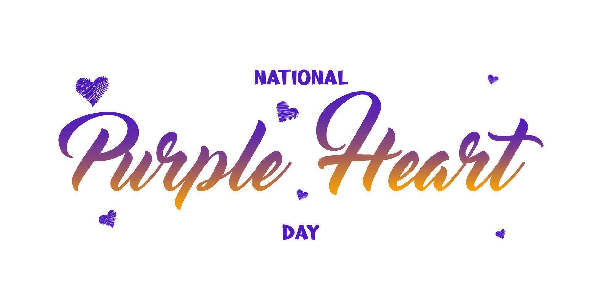 National Purple Heart Day on August 7. Holiday concept. Template for background, Web banner, card, poster, t-shirt with text inscription. vector