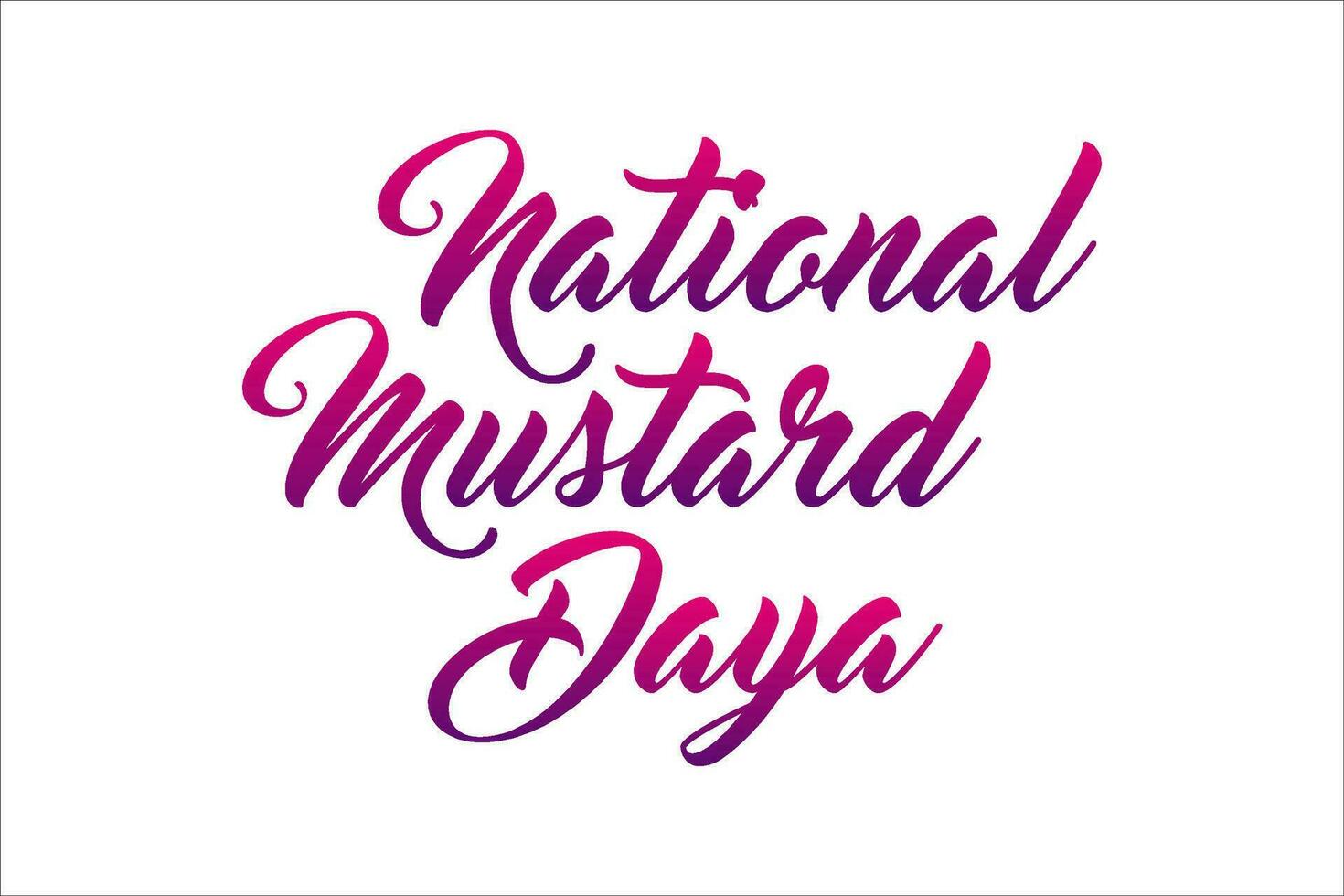 nacional mostaza día con moderno diseño ilustración. letras estilo. tipografía póster nacional mostaza día fiesta vector