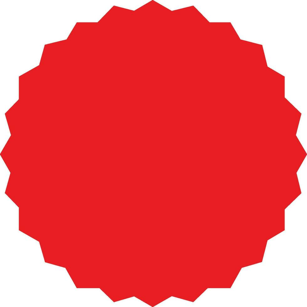 Decorative Red Badge or Red Price Tag Illustration Element. Red Price Badge Illustration. vector