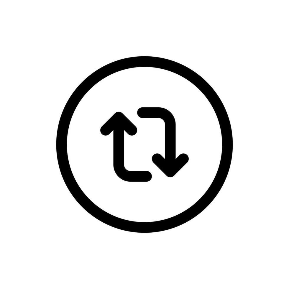 Simple Repost icon. The icon can be used for websites, print templates, presentation templates, illustrations, etc vector