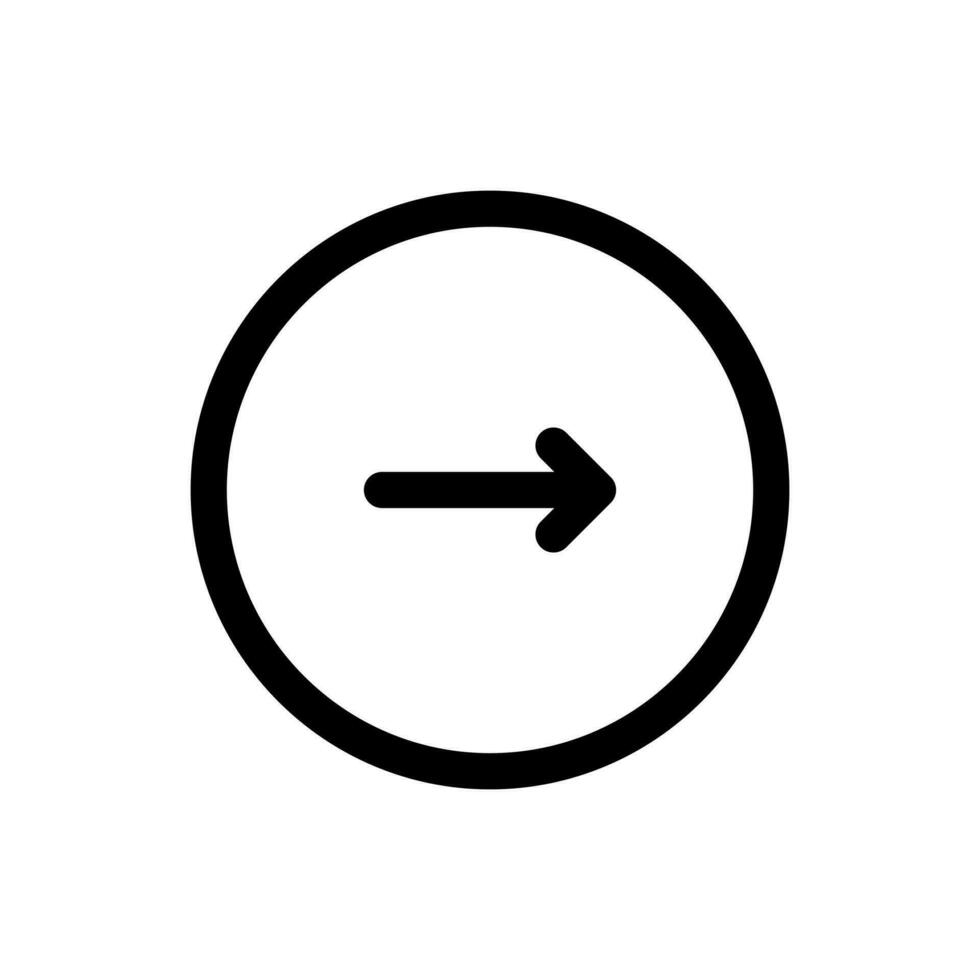 Simple Right Arrow icon. The icon can be used for websites, print templates, presentation templates, illustrations, etc vector