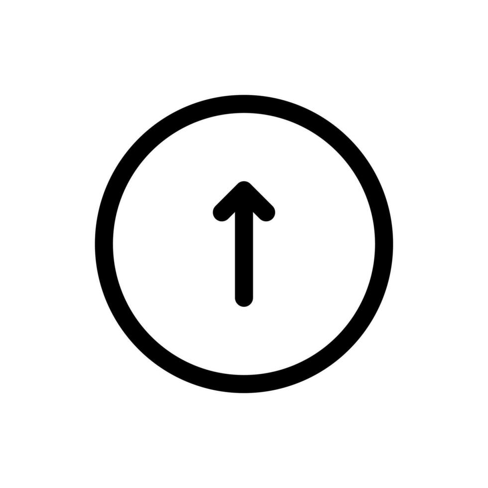 Simple Up Arrow icon. The icon can be used for websites, print templates, presentation templates, illustrations, etc vector