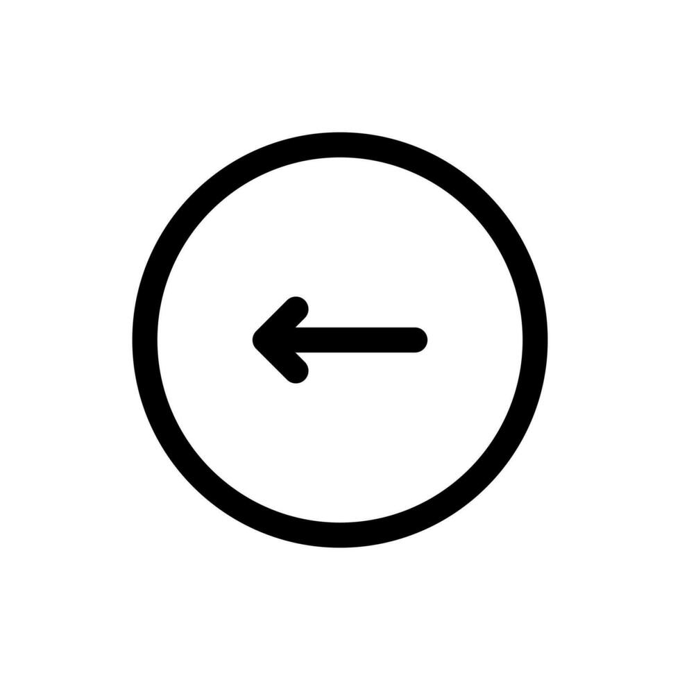 Simple Left icon. The icon can be used for websites, print templates, presentation templates, illustrations, etc vector