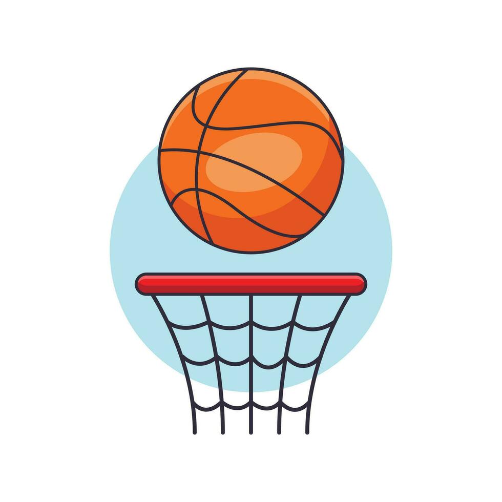 Basketball cartoon vector illustration.