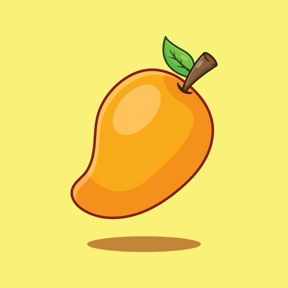 Mango cartoon vector illustration.