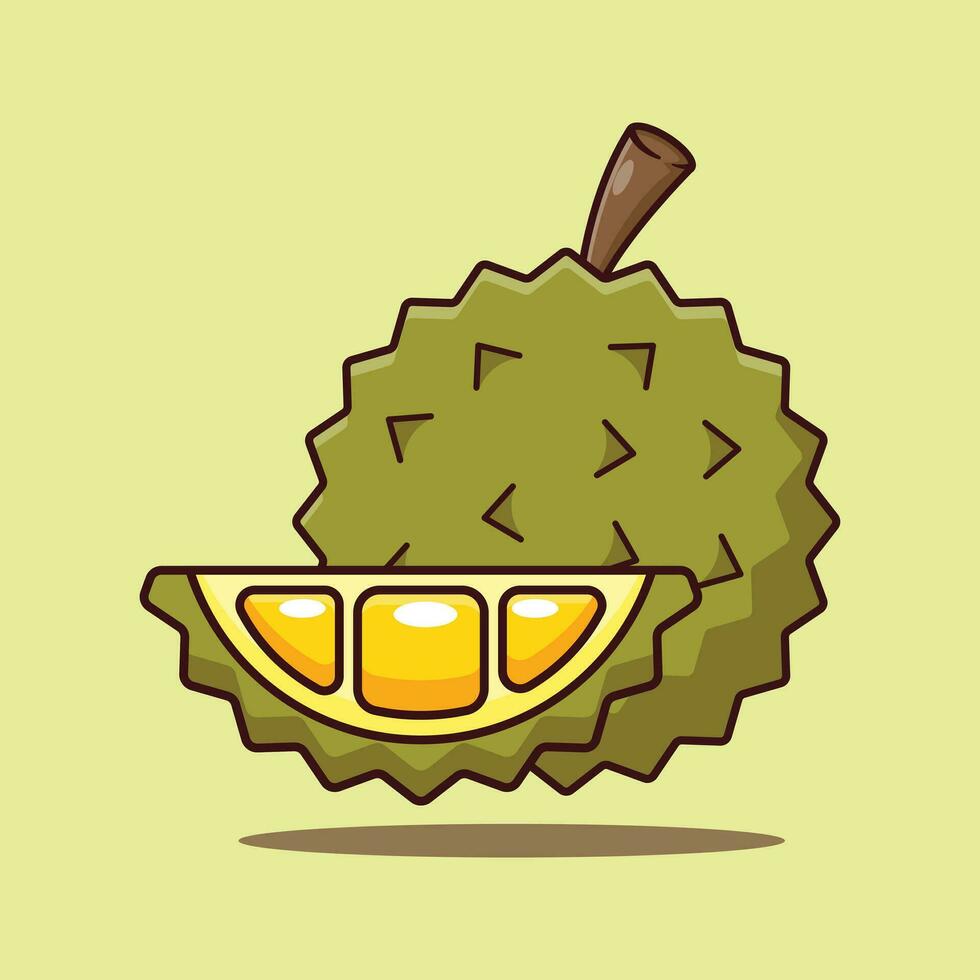 Durian cartoon vector illustration.