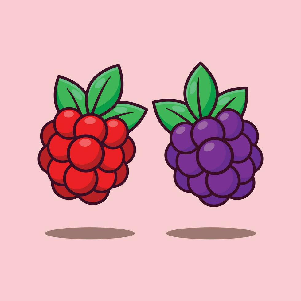 Berry cartoon vector illustration.