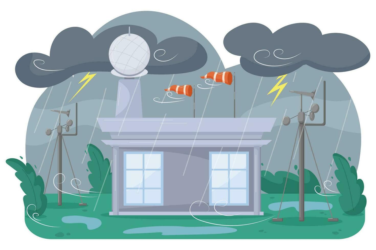 clima estación durante malo clima. clima. lluvia. malo clima condiciones. vector