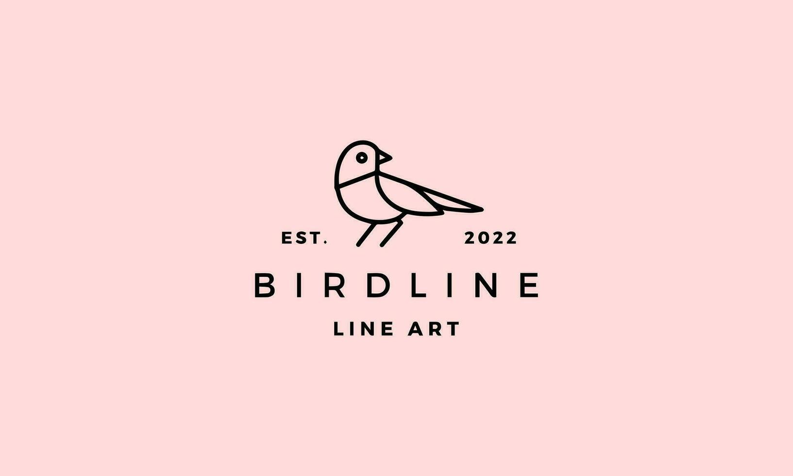 Bird canary modern minimalist simple colorful logo design vector