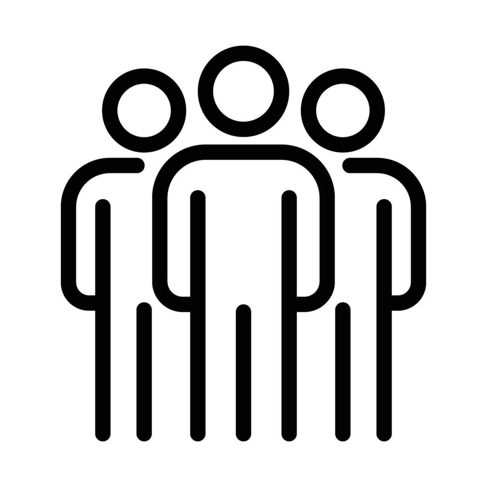 people line icon outline vector sign symbol graphic illustration