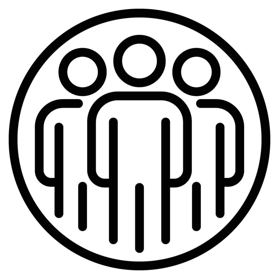 people team line icon outline vector sign symbol graphic illustration