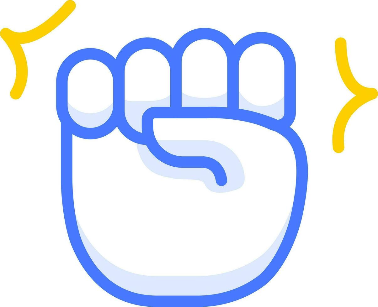 raised fist hand emoji icon sticker vector