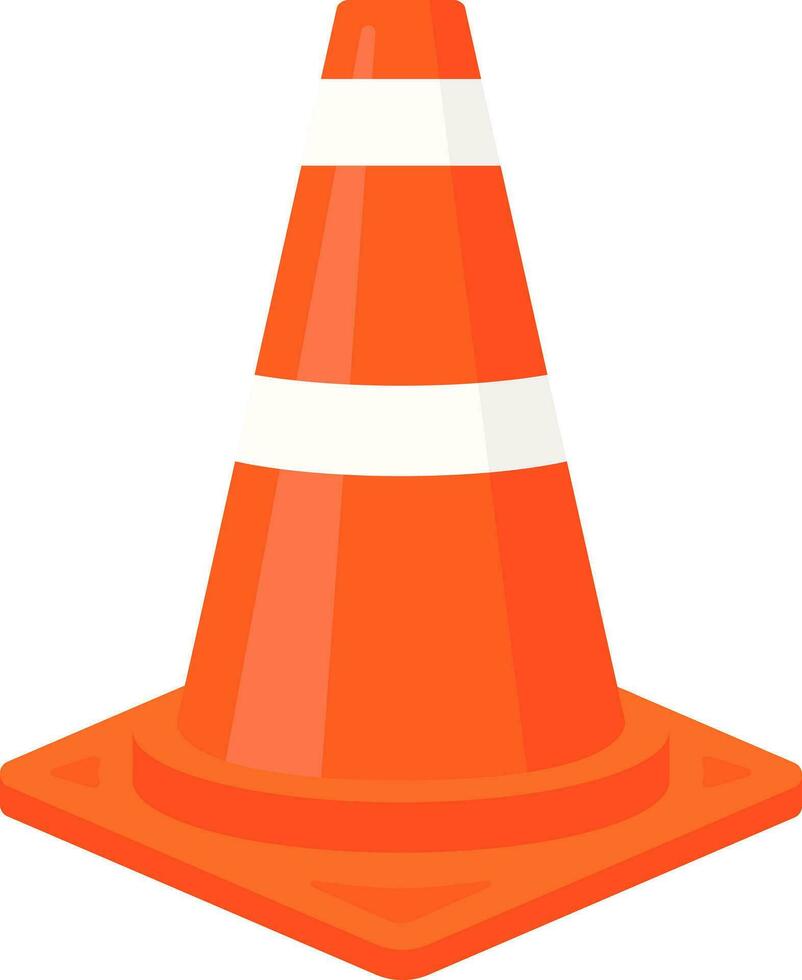 traffic cone under construction vector