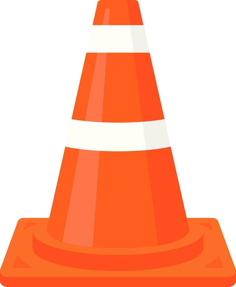 traffic cone under construction vector