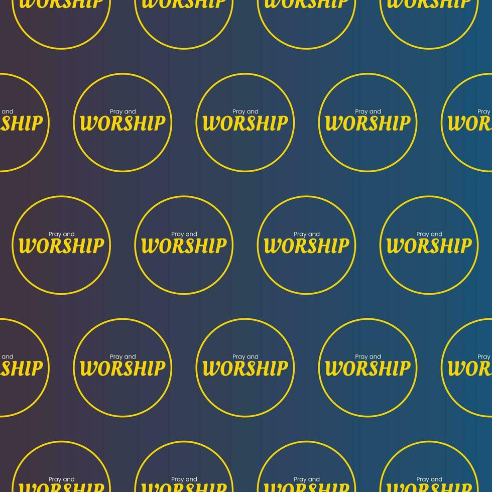 Pray and Worship Pattern Seamless Background vector