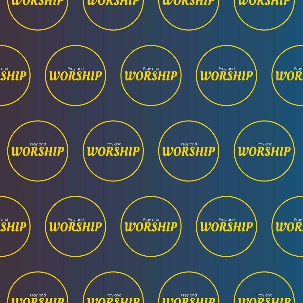 Pray and Worship Pattern Seamless Background vector