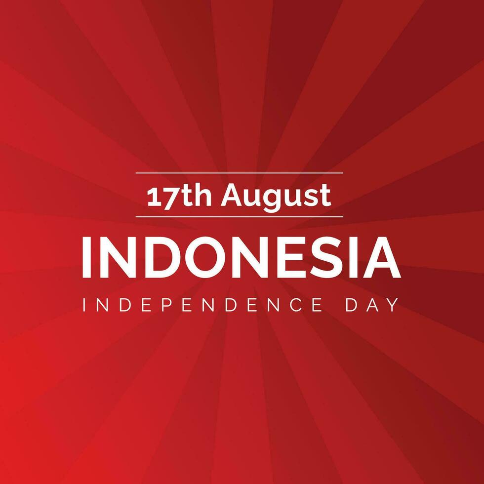 Indonesia Independence Day Poster Background Design vector