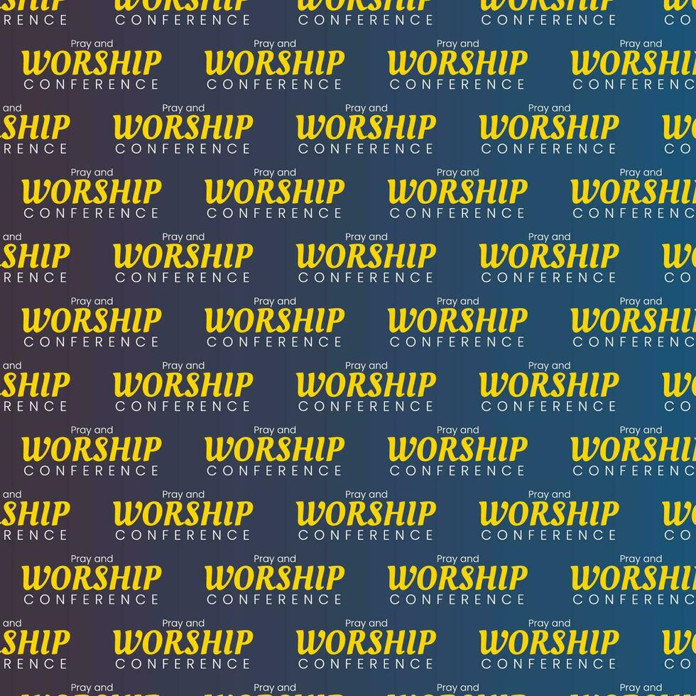 Pray and Worship Pattern Seamless Background vector