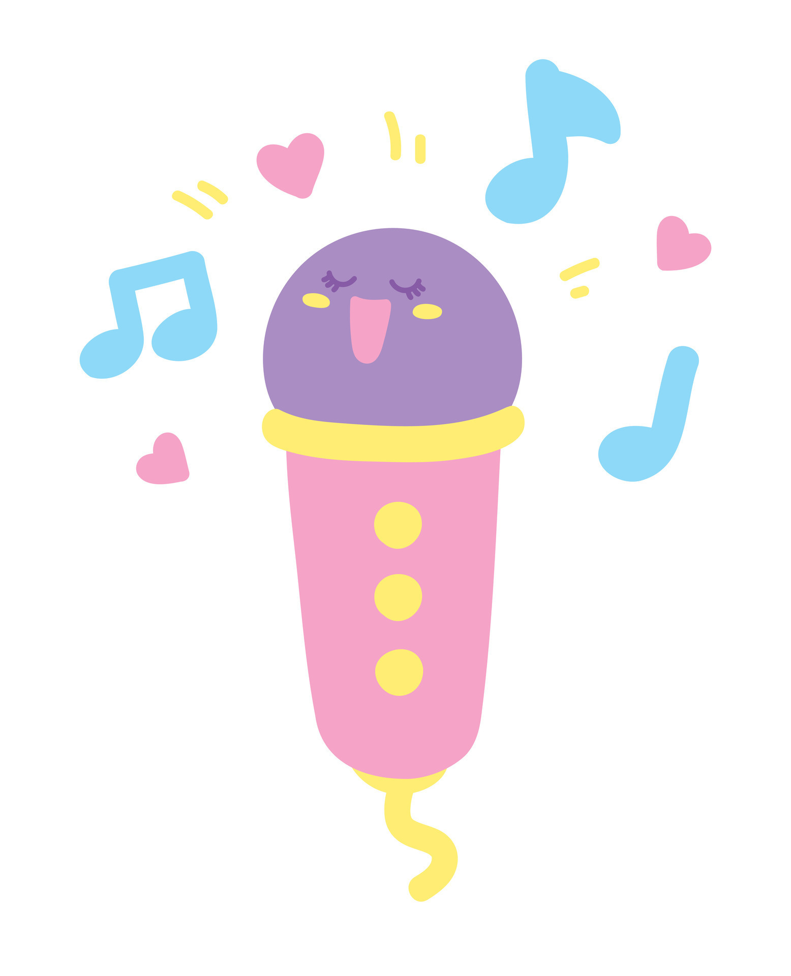 cute kawaii happy microphone cartoon vector 26786498 Vector Art at Vecteezy
