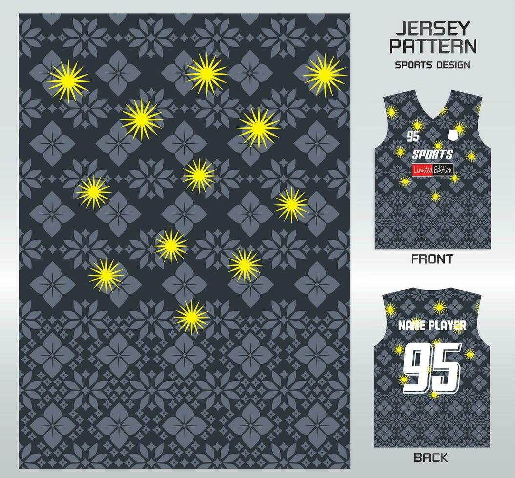 Pattern vector sports shirt background image.Firefly light in the flower pine pattern design, illustration, textile background for sports t-shirt, football jersey shirt