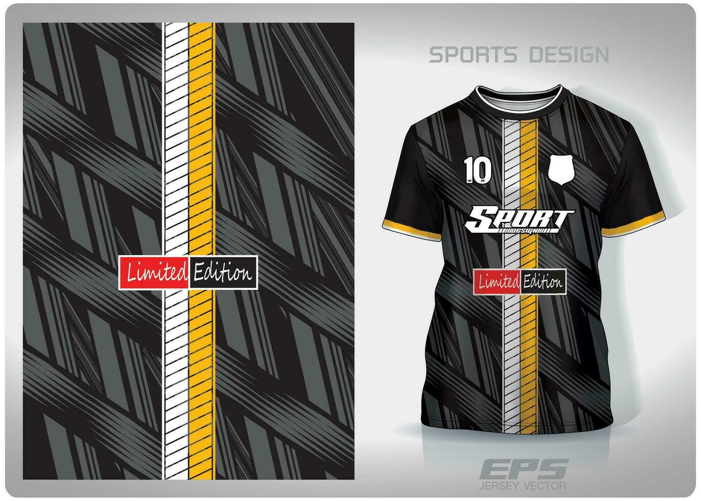 Vector sports shirt background image.gray black textile pattern design, illustration, textile background for sports t-shirt, football jersey shirt