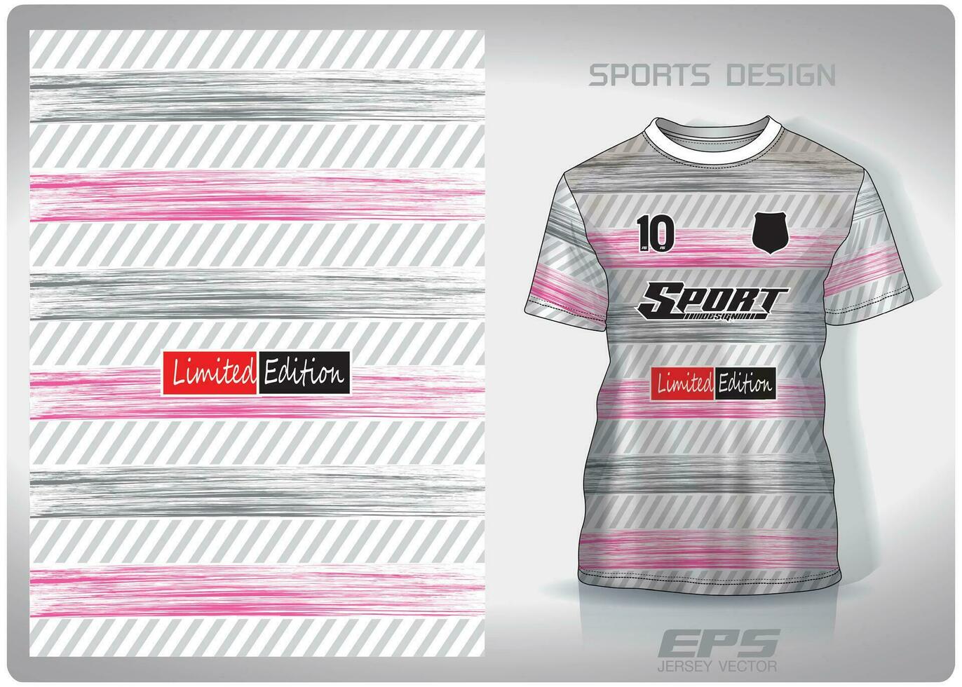 Vector sports shirt background image.gray and pink stripes pattern design, illustration, textile background for sports t-shirt, football jersey shirt