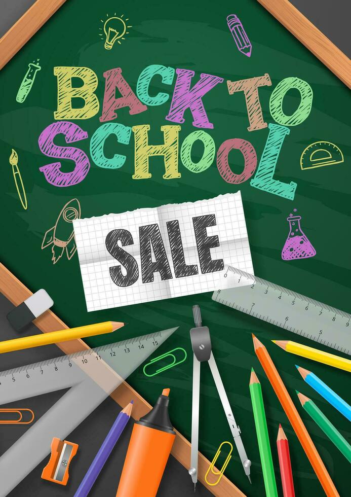 Back to school background vector