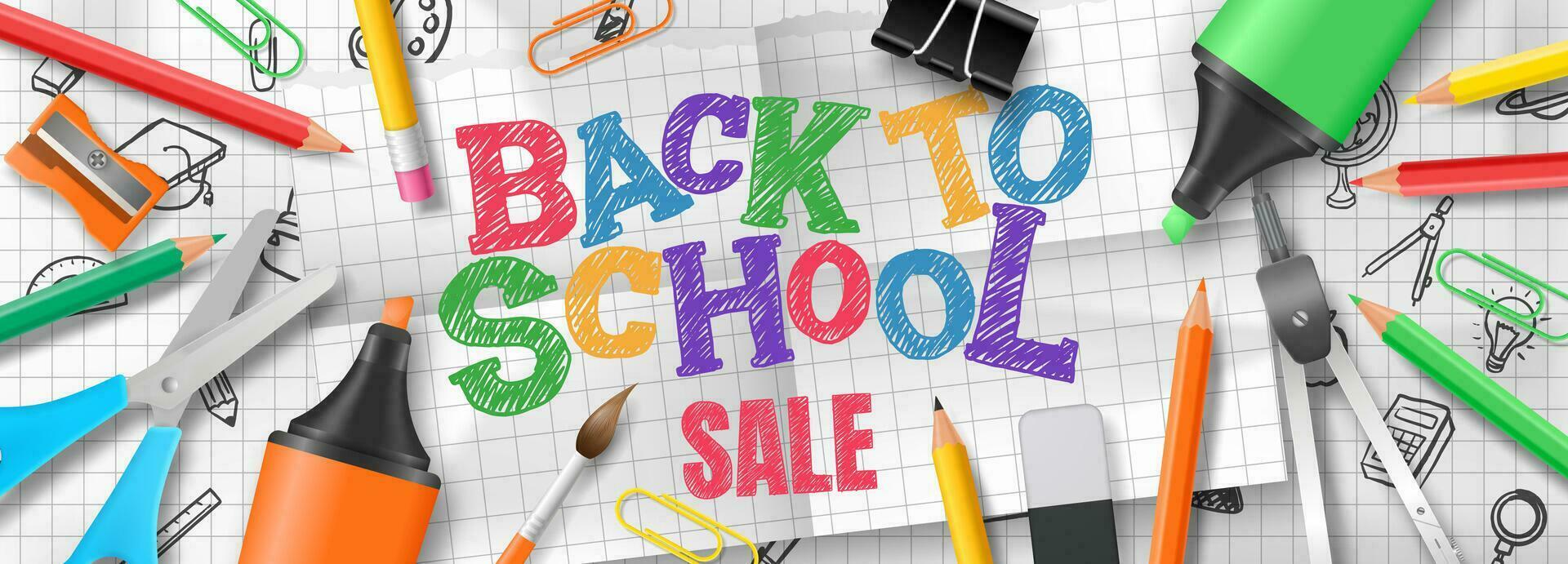 Back to school background vector