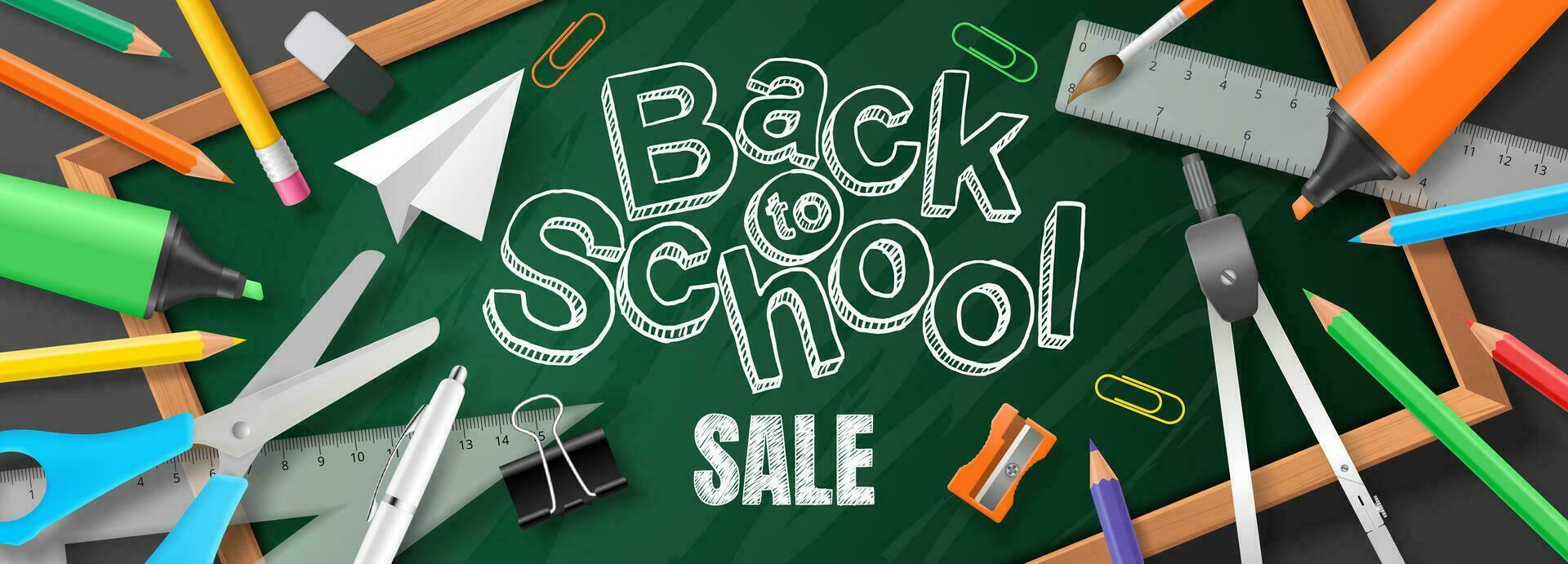 Back to school background vector