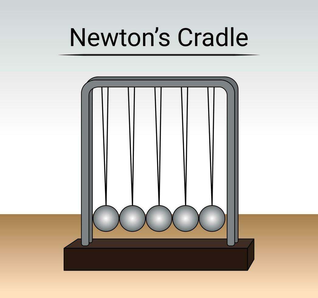 Newton's Cradle Model vector