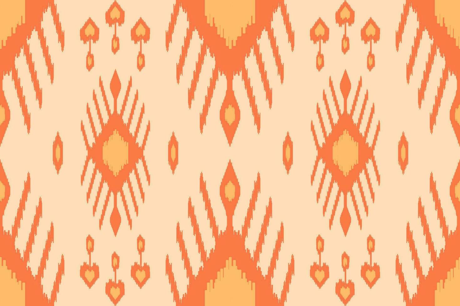 Uzbek ikat pattern and fabric in Uzbekistan. Abstract background for wallpaper, cloth, textures, textile vector
