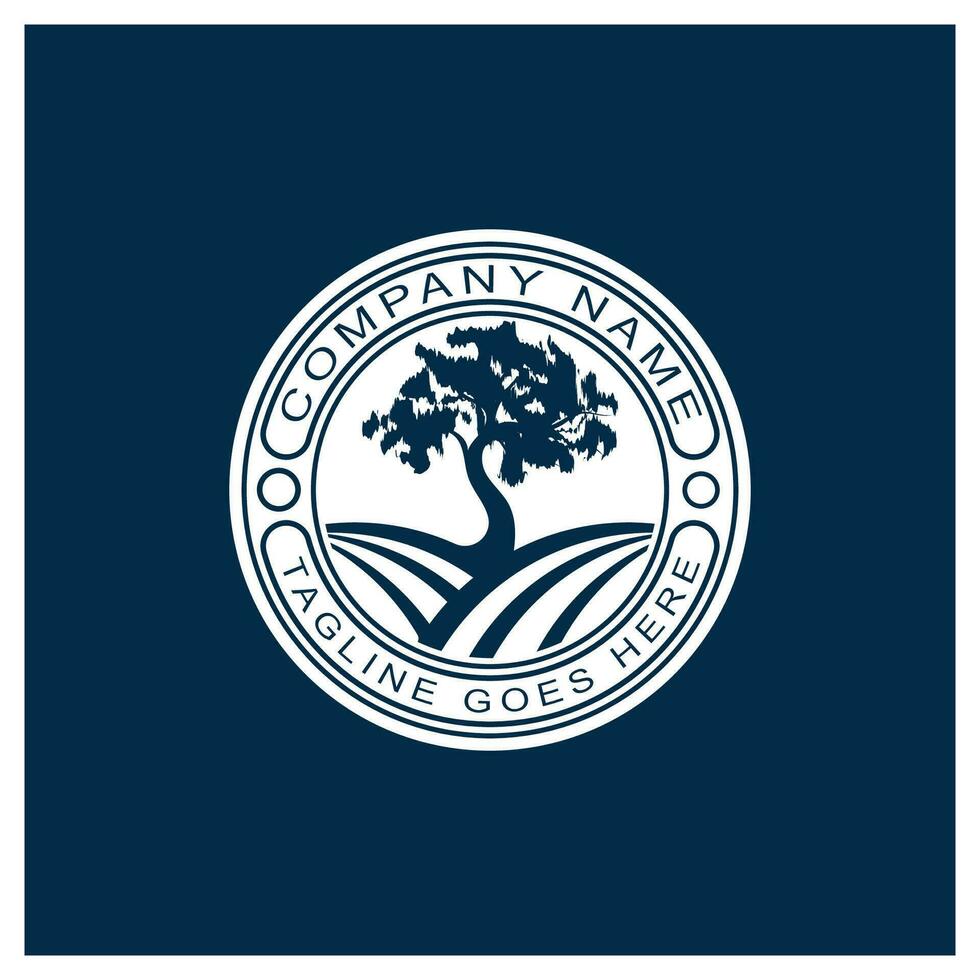 Root Leaf Family Tree of Life Oak Banyan Maple Stamp Seal Emblem Label logo vector
