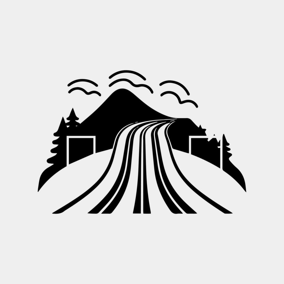 hermosa paisaje vector aislado en blanco