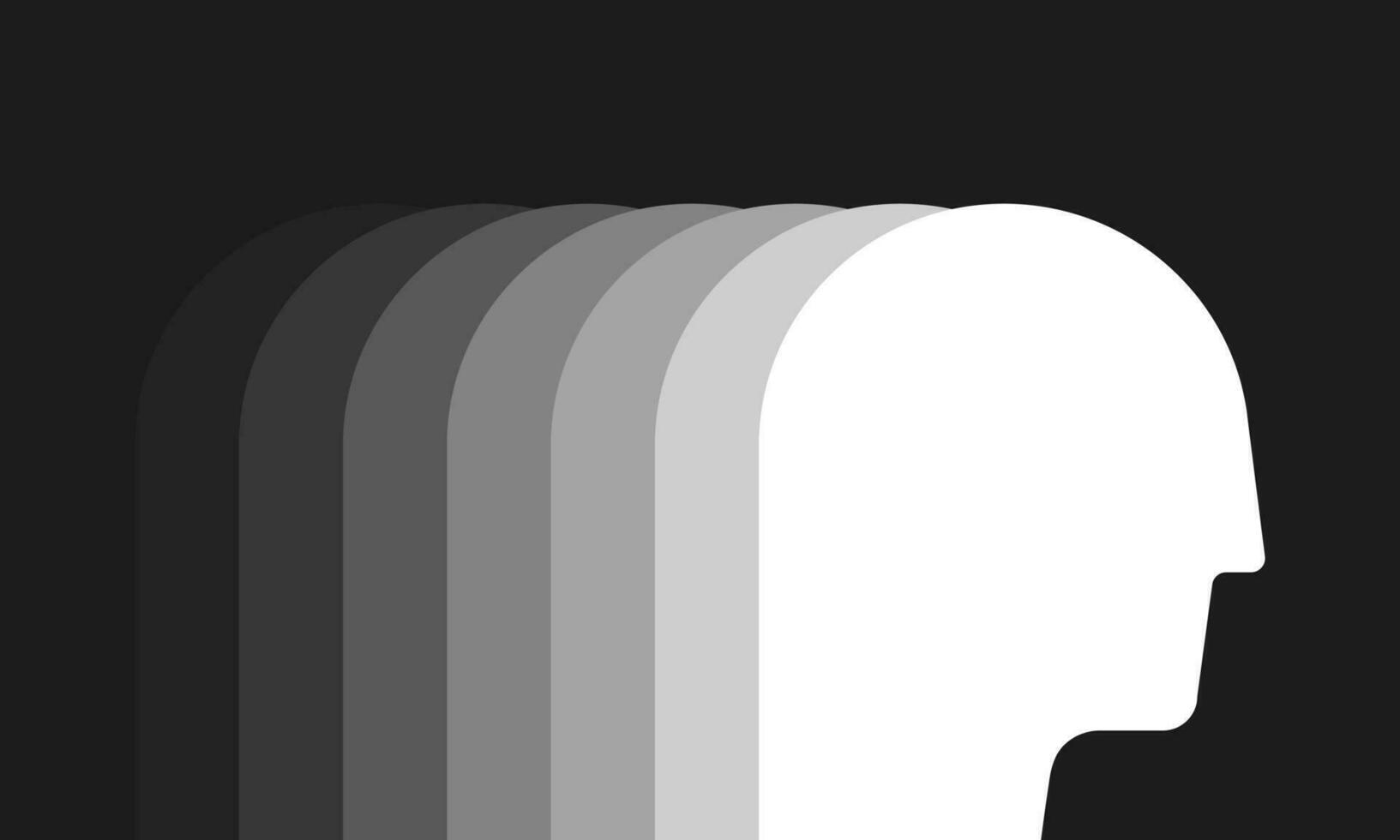 Human abstract background. The Dark to light gradient. Vector illustration.