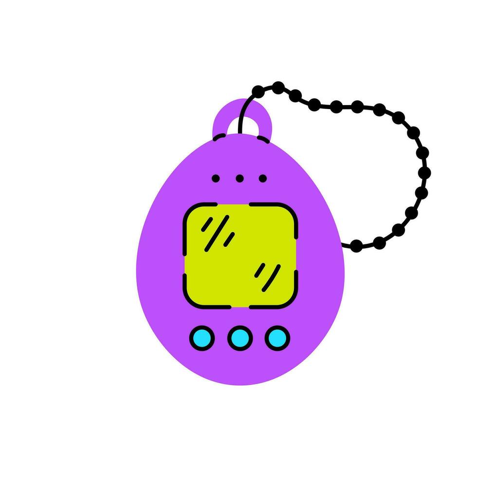 90s electronic game pet simulator vector