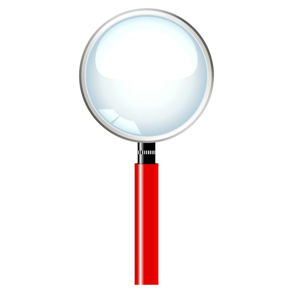 Magnifying glass with a handle vector