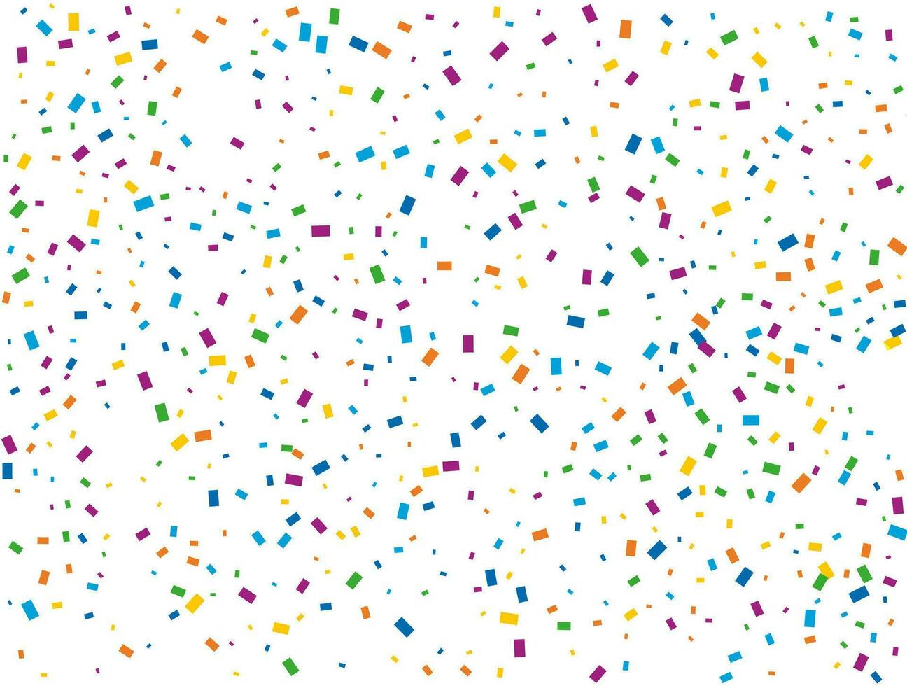Holiday Rectangular Confetti. Light Rainbow glitter confetti background. Colored festive texture. vector