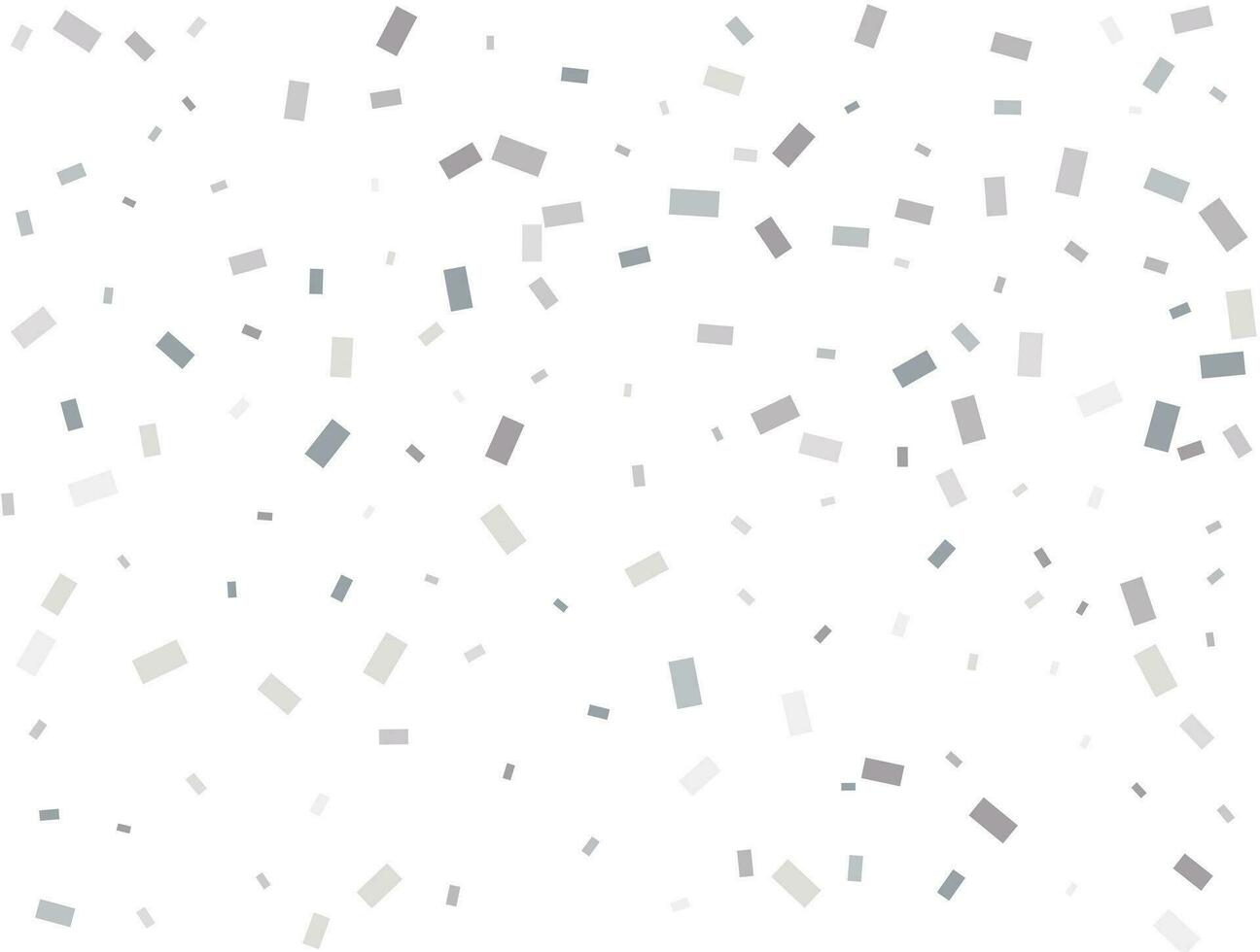 Modern Light silver Rectangular glitter confetti background. Confetti celebration, Falling Silver abstract decoration for party, birthday celebrate, anniversary or event, festive. vector