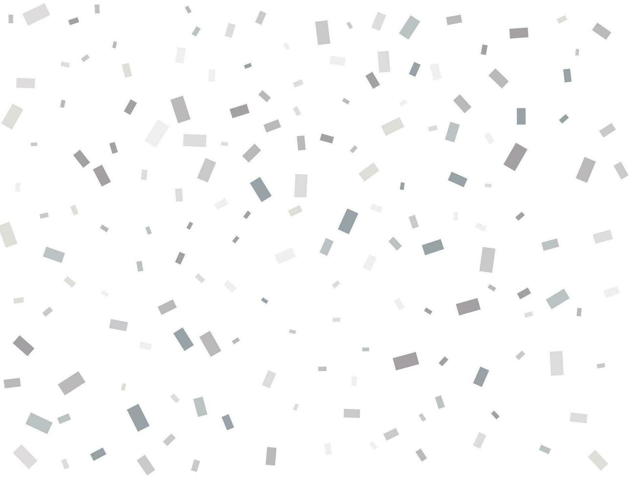 Modern Light silver Rectangular glitter confetti background. Confetti celebration, Falling Silver abstract decoration for party, birthday celebrate, anniversary or event, festive. vector