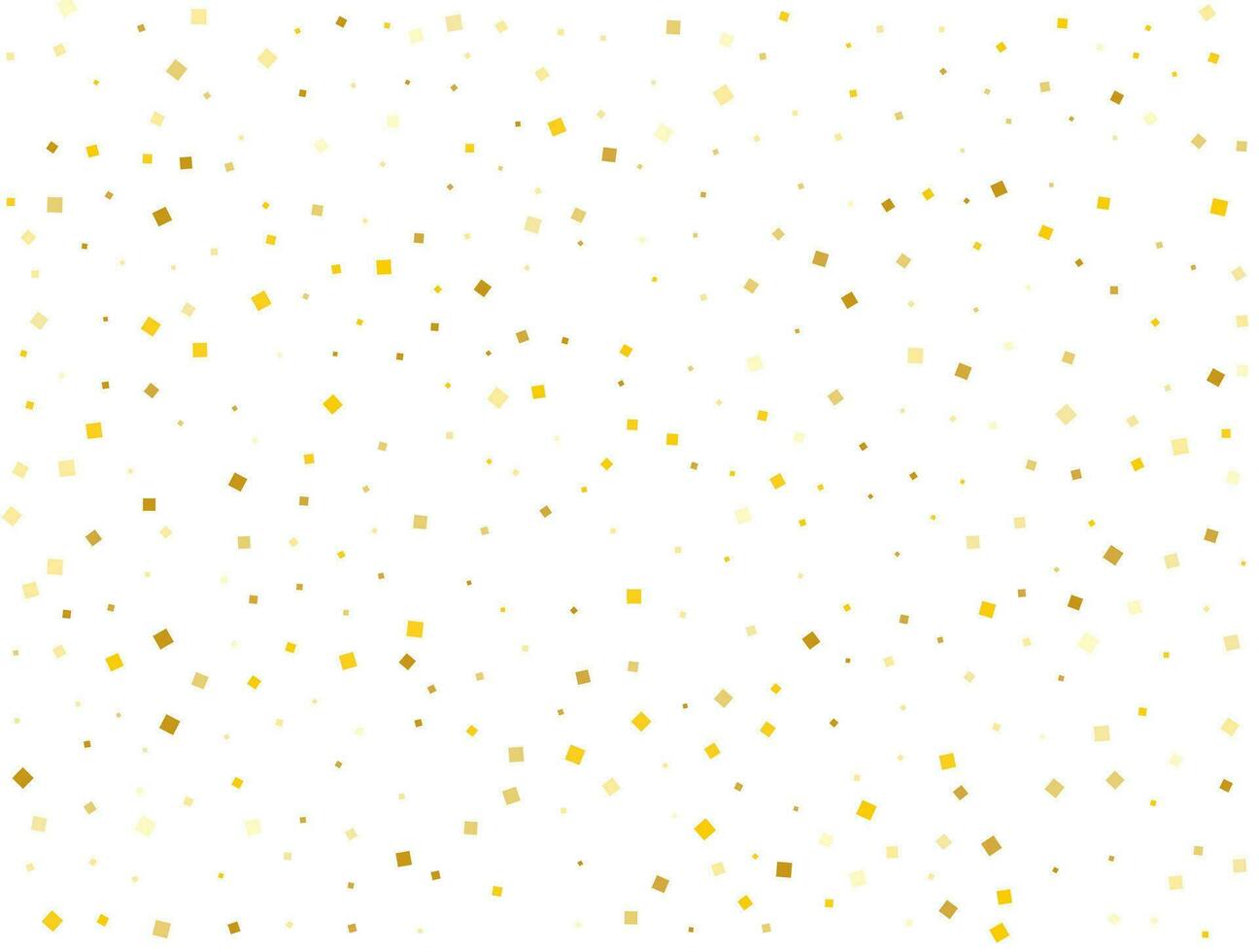 Light Golden Squares. Confetti celebration, Falling golden abstract decoration for party. Vector illustration