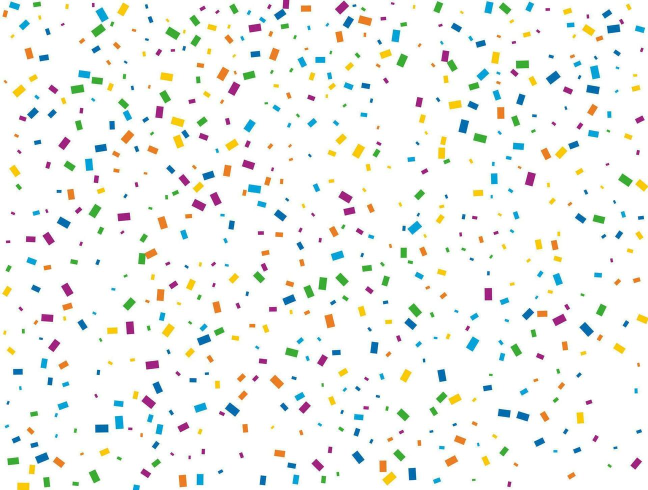 Birthday Rectangular Confetti. Light Rainbow glitter confetti background. Colored festive texture. vector