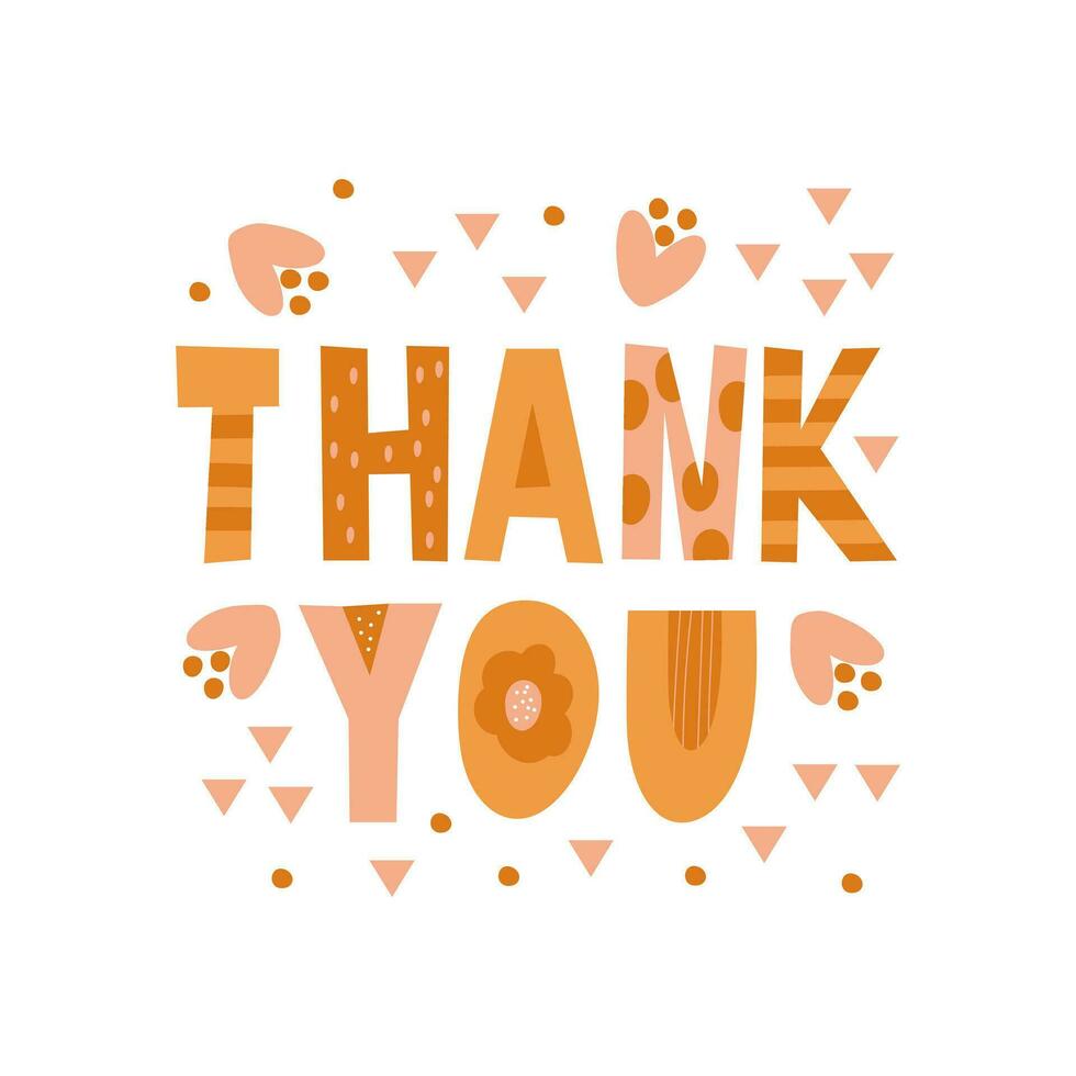 Thank you. Vector lettering illustration. 26787609 Vector Art at Vecteezy