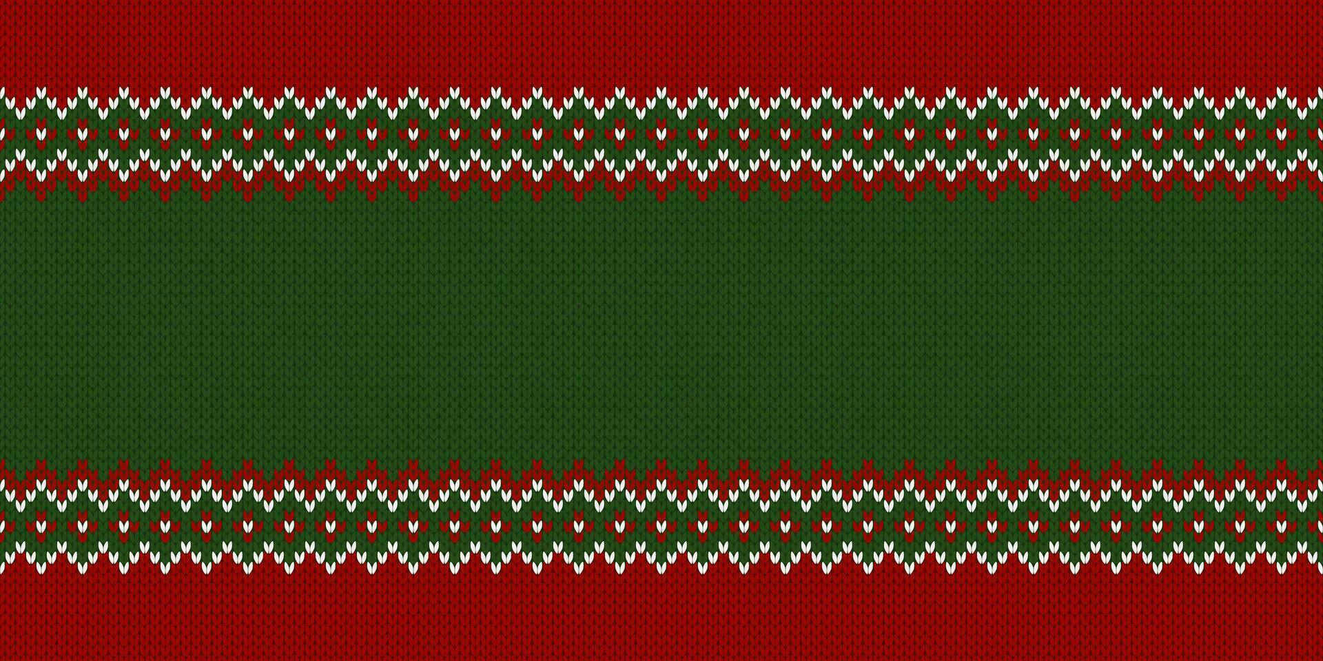 Ugly Christmas Sweater Party. Template with place for text. Knitted pattern. vector