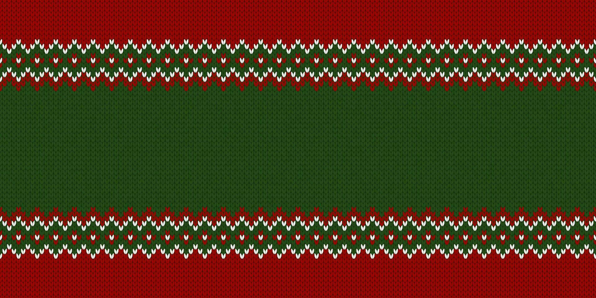 Ugly Christmas Sweater Party. Template with place for text. Knitted pattern. vector